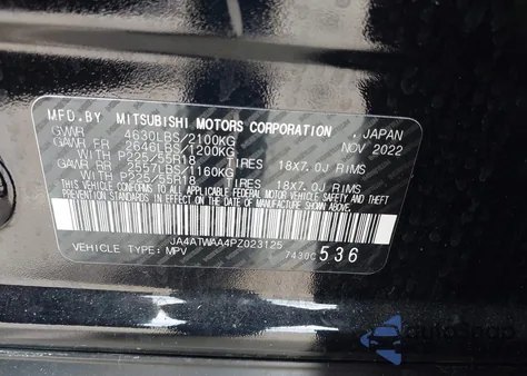 2023 Mitsubishi Eclipse Cross Se S-Awc z USA, uszkodzony, nr VIN JA4ATWAA4PZ023125